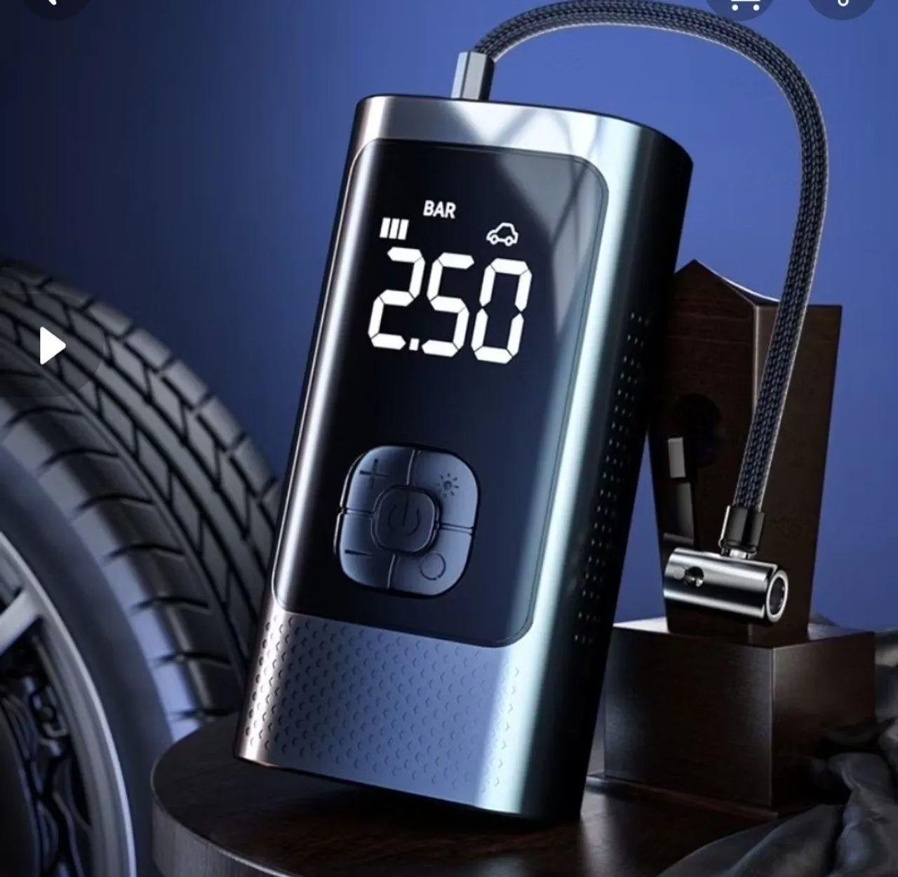 Mini Compressor de Ar Digital Portátil para Pneus