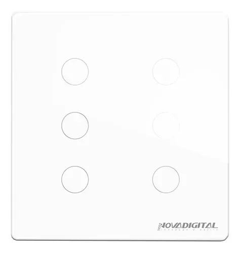 Interruptor Inteligente Zigbee Novadigital 6 Teclas Botões Touch 4x4 Tuya Alexa Google