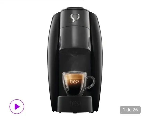 Cafeteira Espresso Tres Lov Preto(novo/lacrado/c/garantia)
