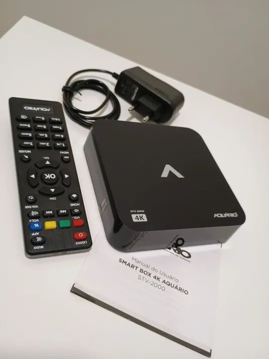 SmartTV box Aquário STV-2000 4K preto 1GB de memória RAM
