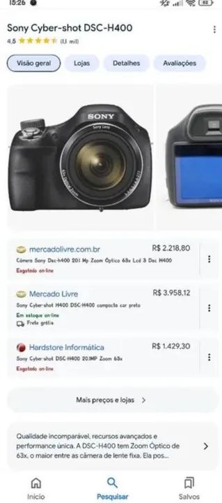 Câmera sony cyber shot DSC- H400  - Foto 2