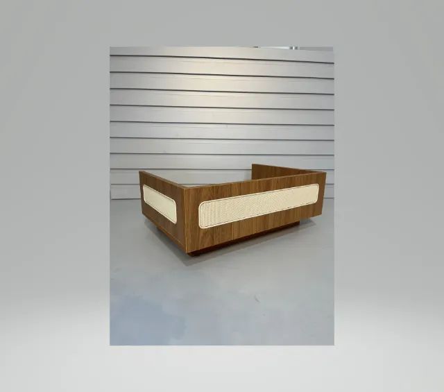 Cama Pet Premium em MDF 18mm - Feita à Mão com Detalhe em Palha Natural - Foto 3