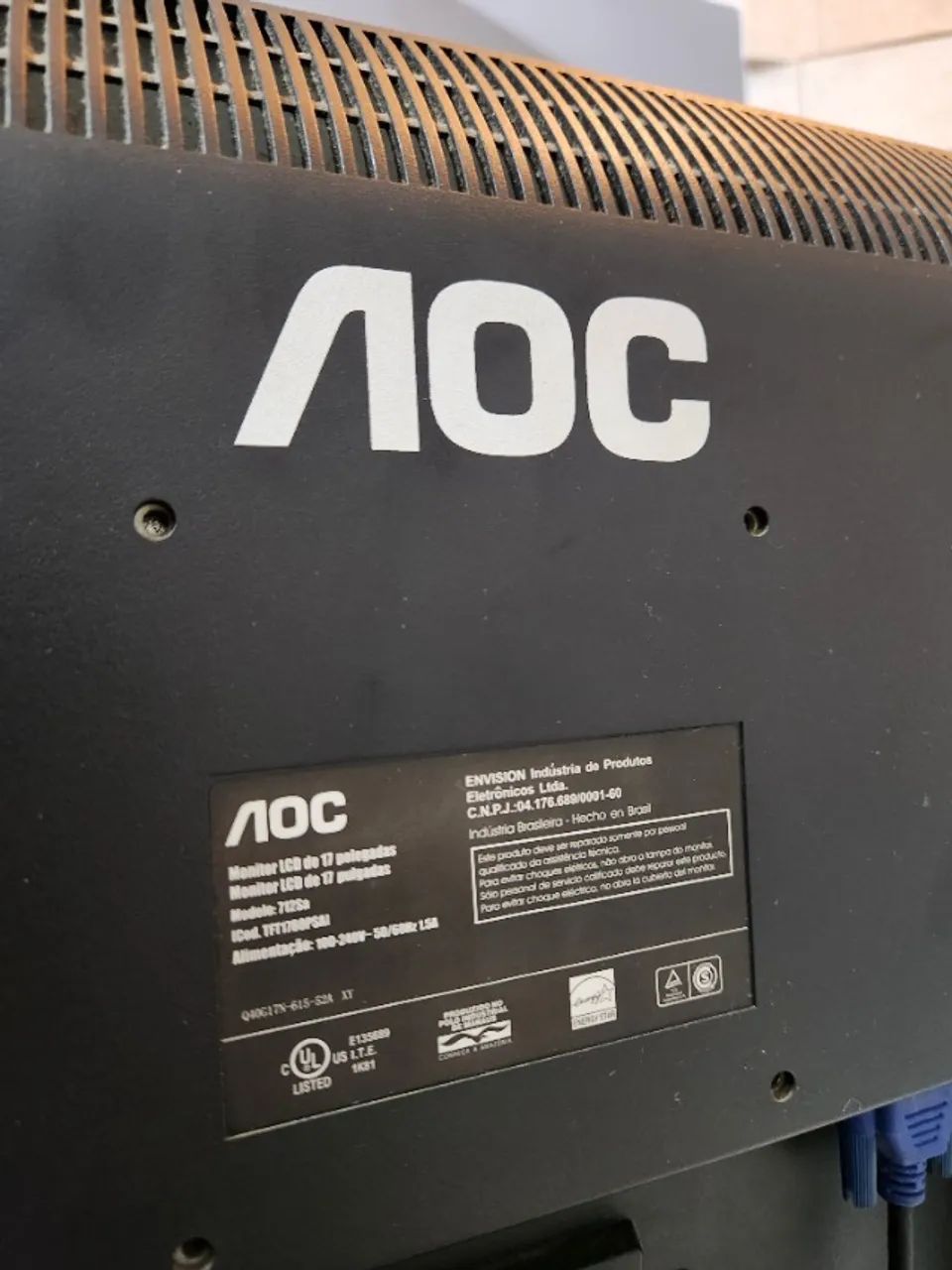Tela computador monitor LCD 17" AOC - Foto 5