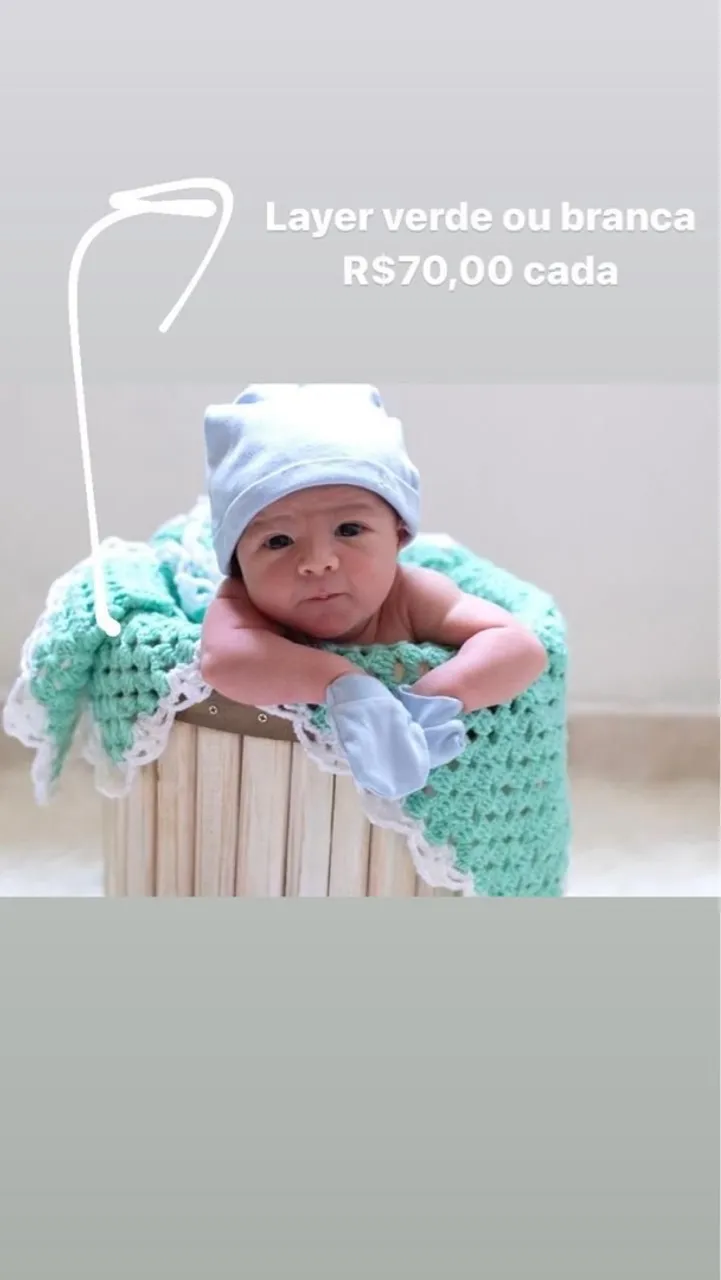 Layer para fotos Newborn - Verde ou Branco