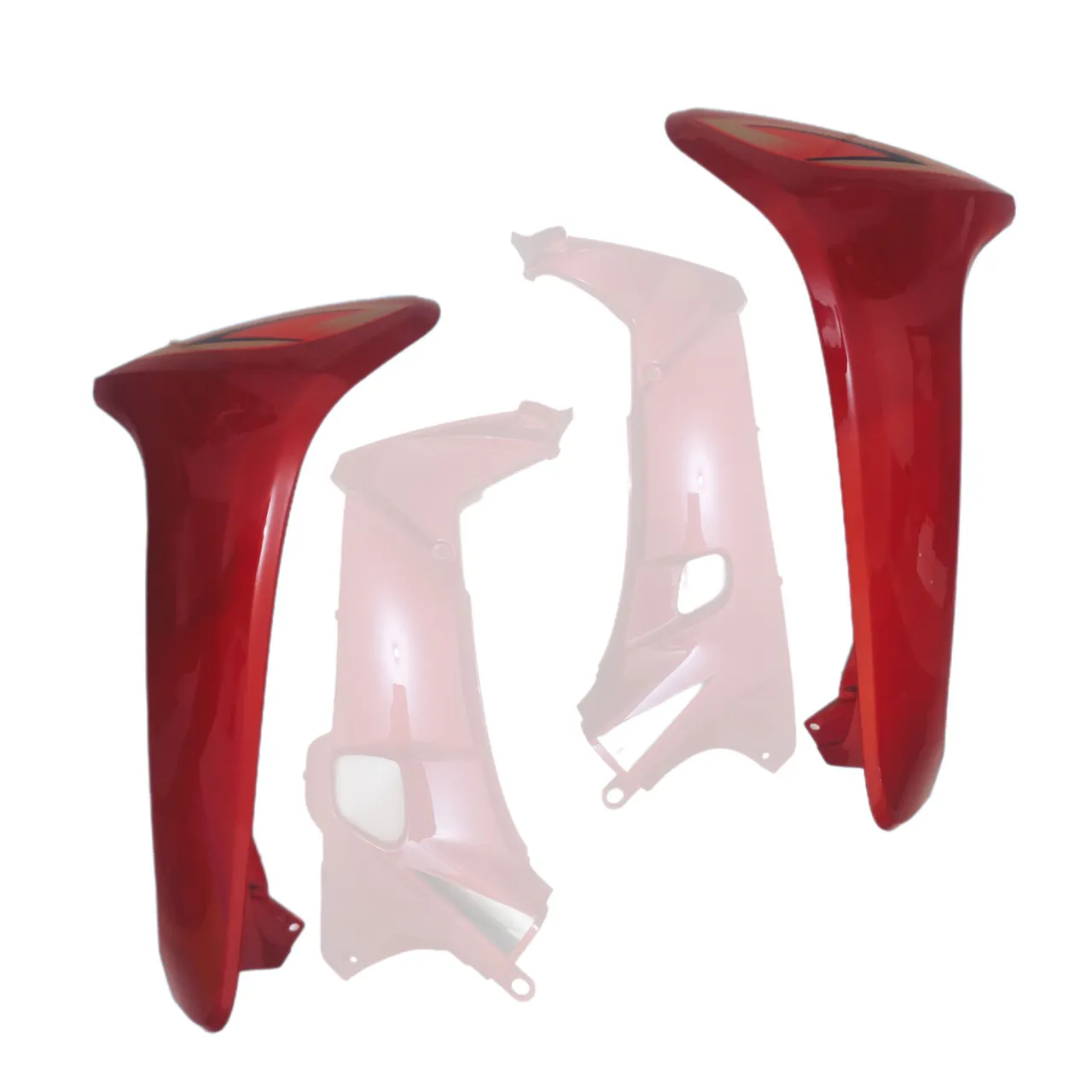 Par de Carenagens Laterais externa Vermelhas Shineray Phoenix 50cc