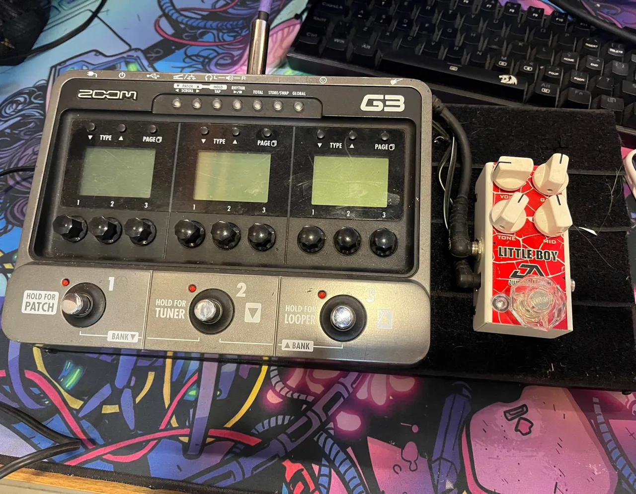 Pedaleira Zoom G3 + Pedal Little Boy