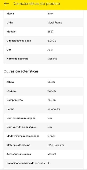 Piscina Retangular Intex 2.60x1.60x0.65m - Foto 6