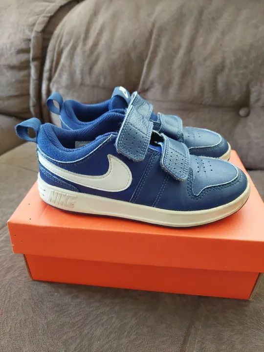 Tênis original Nike Pico 5 Infantil - Azul - Tamanho 27