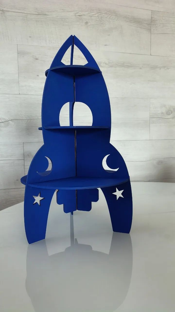 9 centros de mesa foguete 5 azuis e 4 cinzas  - Foto 3