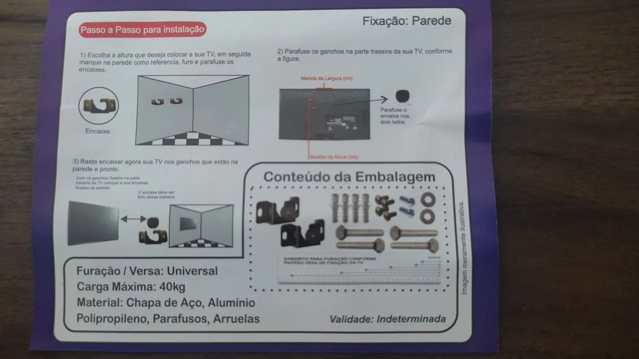 Suporte Universal para TV - Marca Canaã - Novo - Foto 2