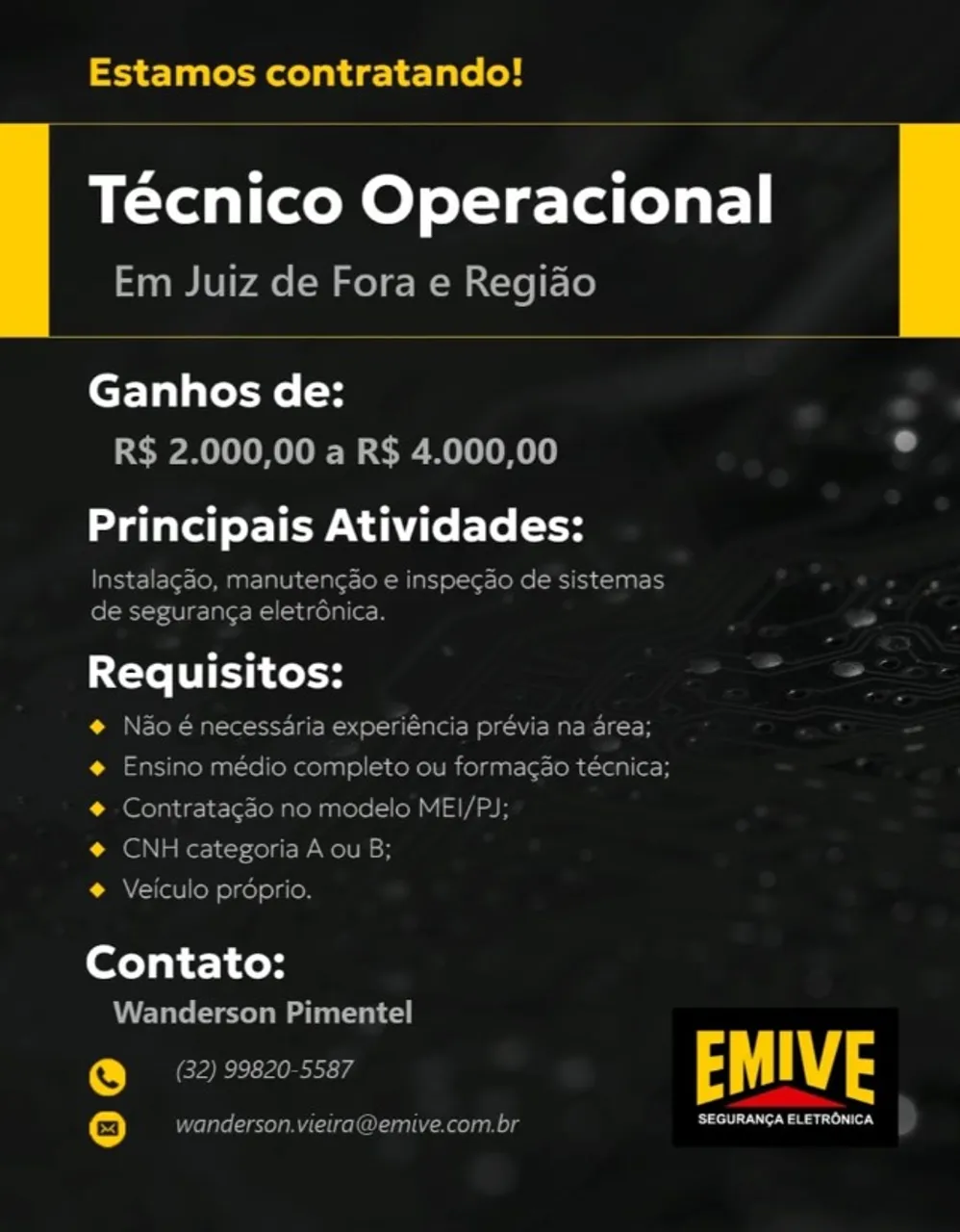 INSTALADOR TÉCNICO