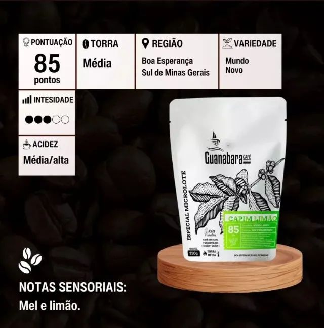 Café Especial Microlote Guanabara Capim Limão 250 g - Torra Média - Foto 2