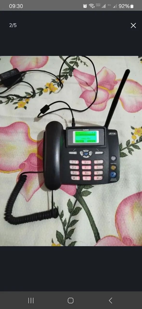Telefone Fixo com Antena e Visor