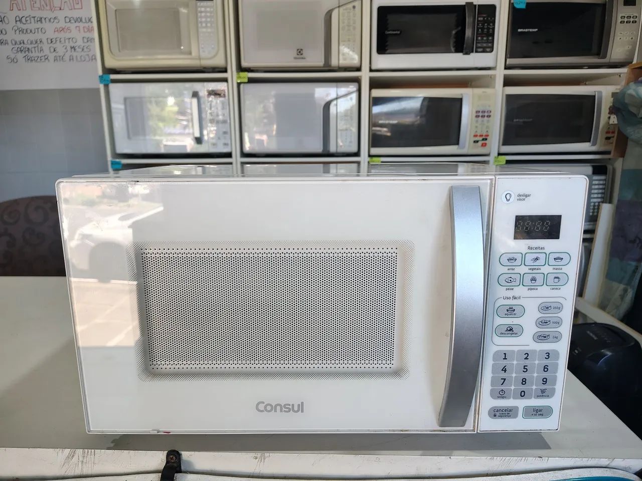 Microondas Cônsul 20 Litros Branco Ótimo Estado Garantia 3 Meses Temos Tele Entrega. 