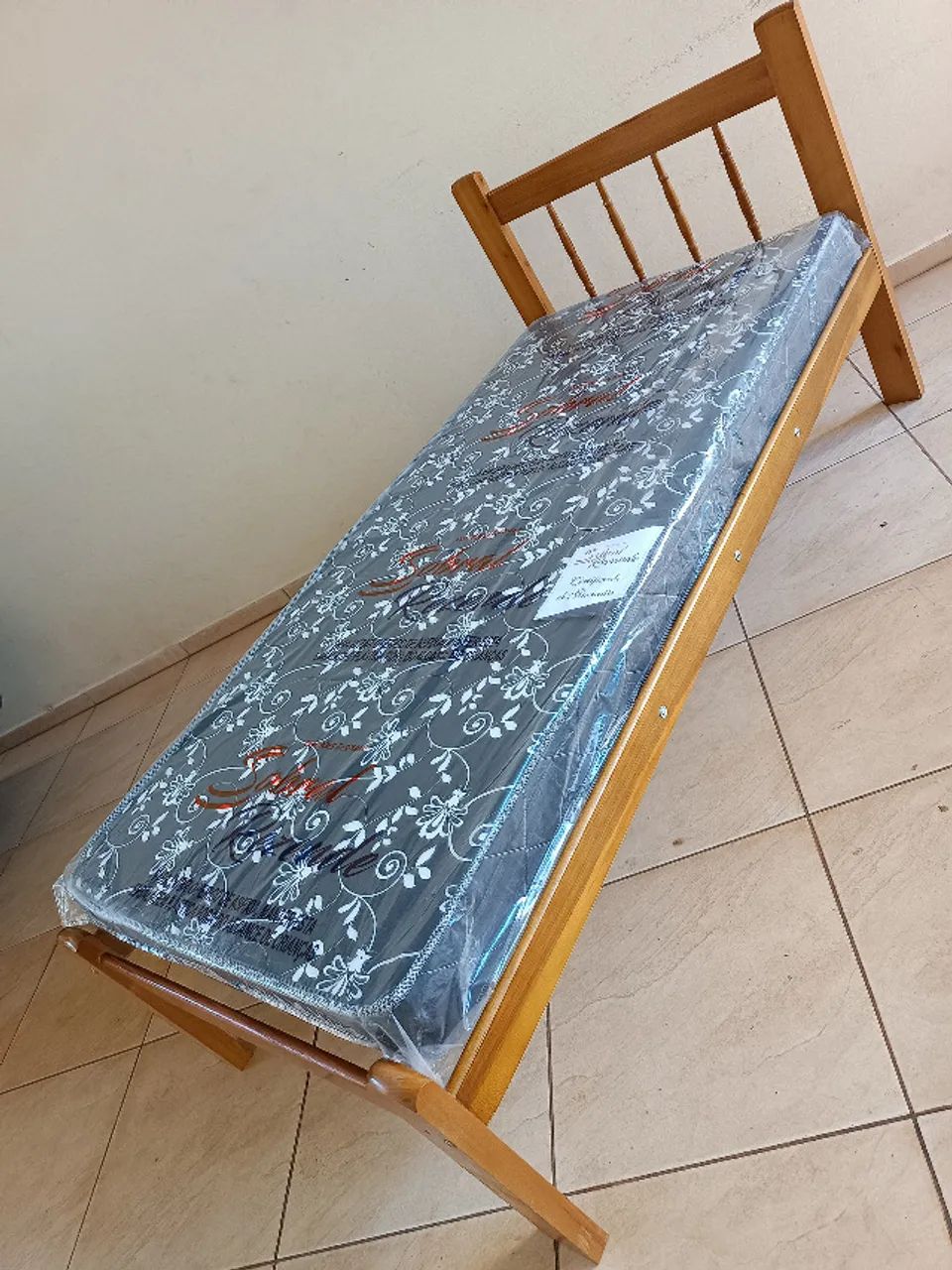 Cama de Solteiro de Madeira Nova, Entrego - Foto 5