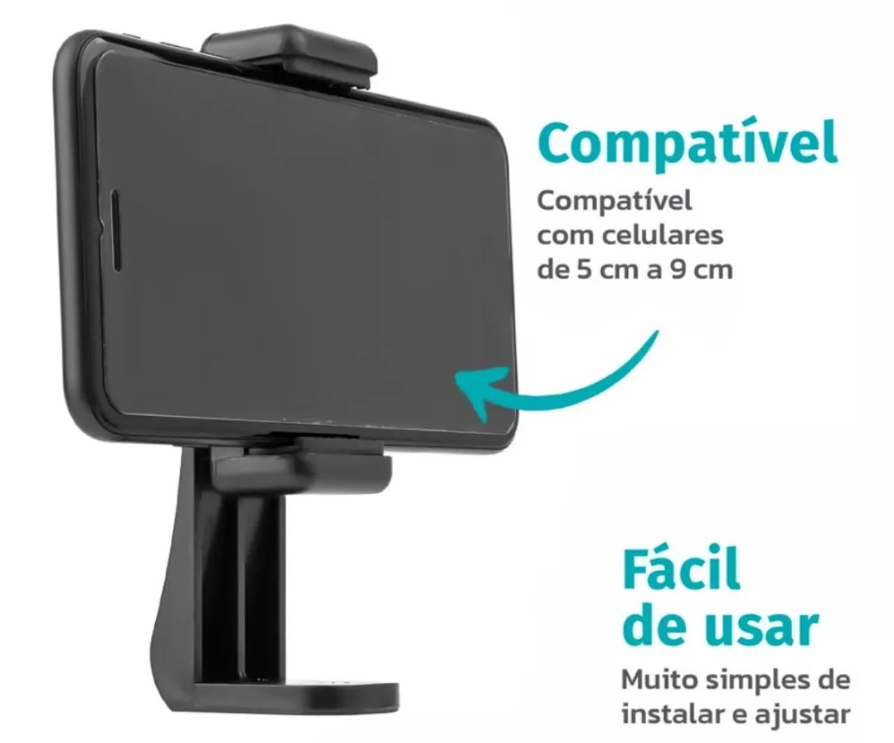 Suporte para Celular Giratório para tripé com rotação 360°