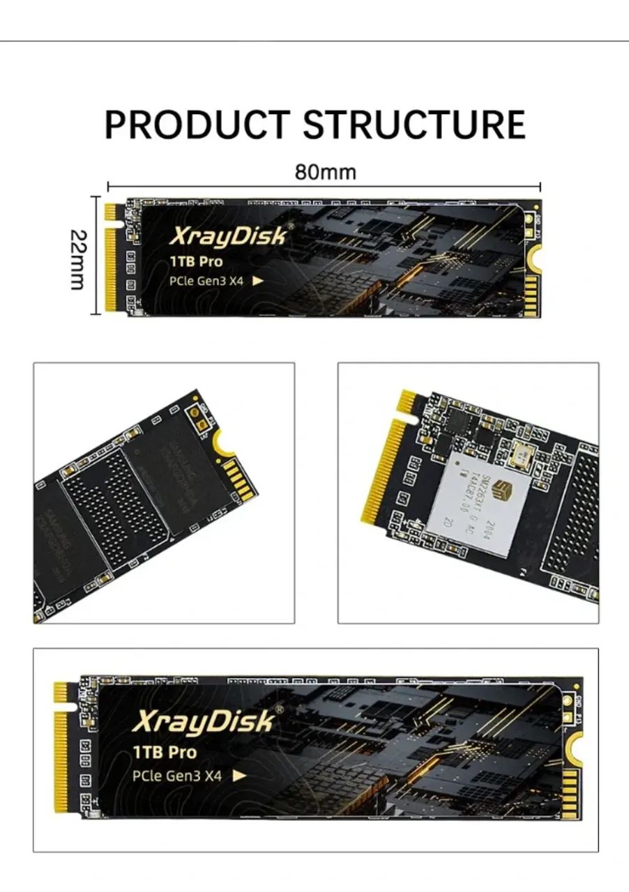 SSD 1TB - XrayDisk M.2 PCIe NVME gen3 Pro - Armazenamento