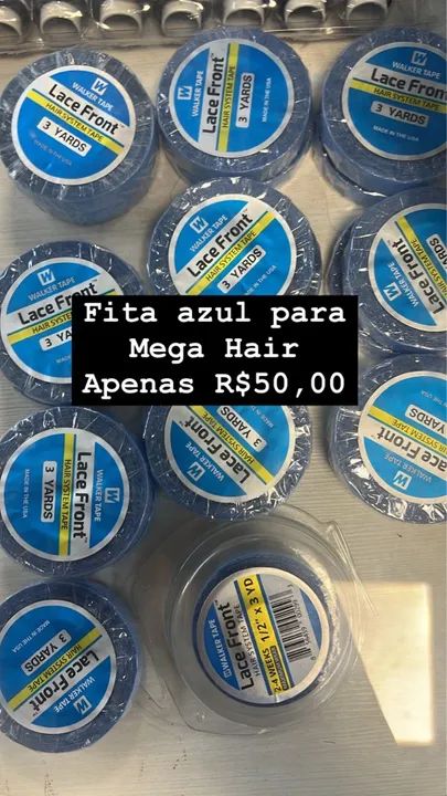 Fita Azul Lace Front para Mega Hair