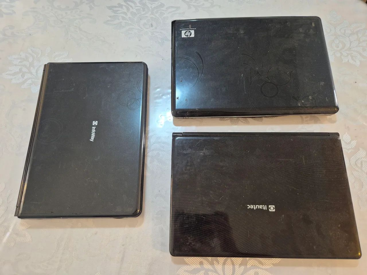 Lote 3 notebooks com defeito HP Infoway Itautec