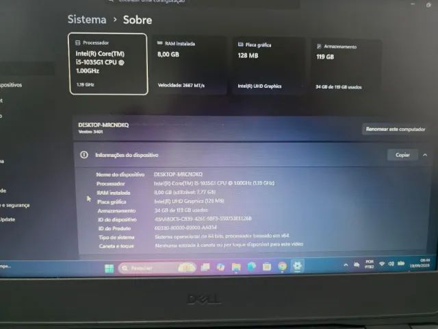 Notebook Dell Vostro Core i5 de 10° Geração  - Foto 3