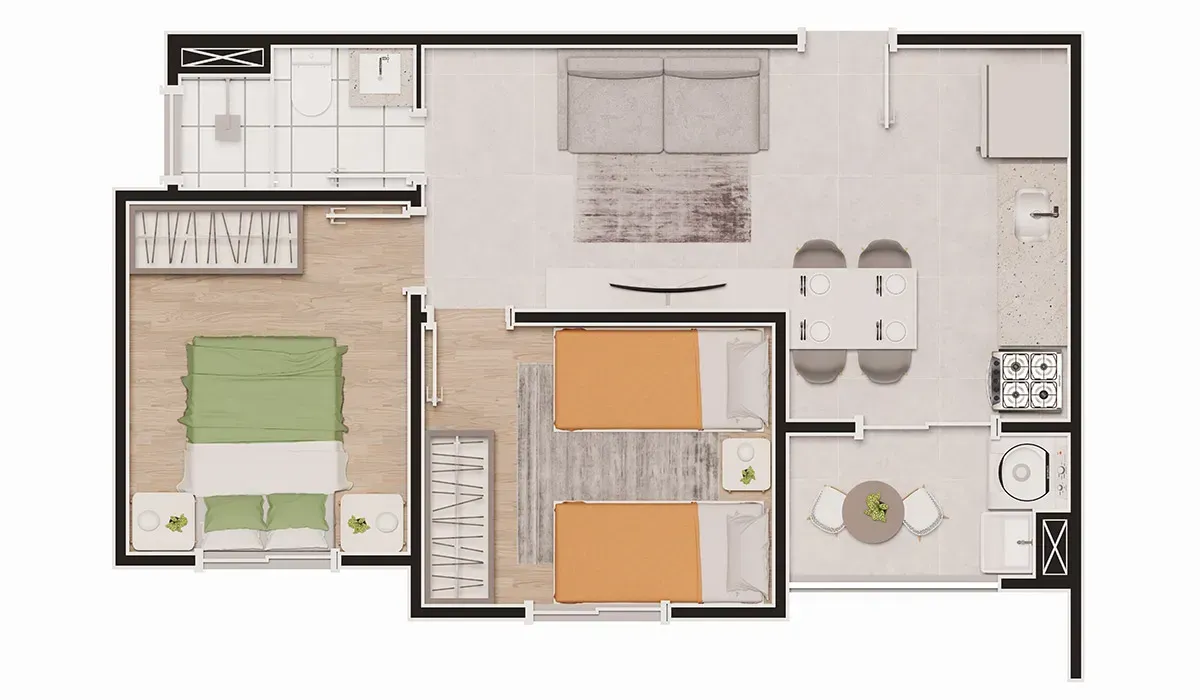 PLANTA 40m²