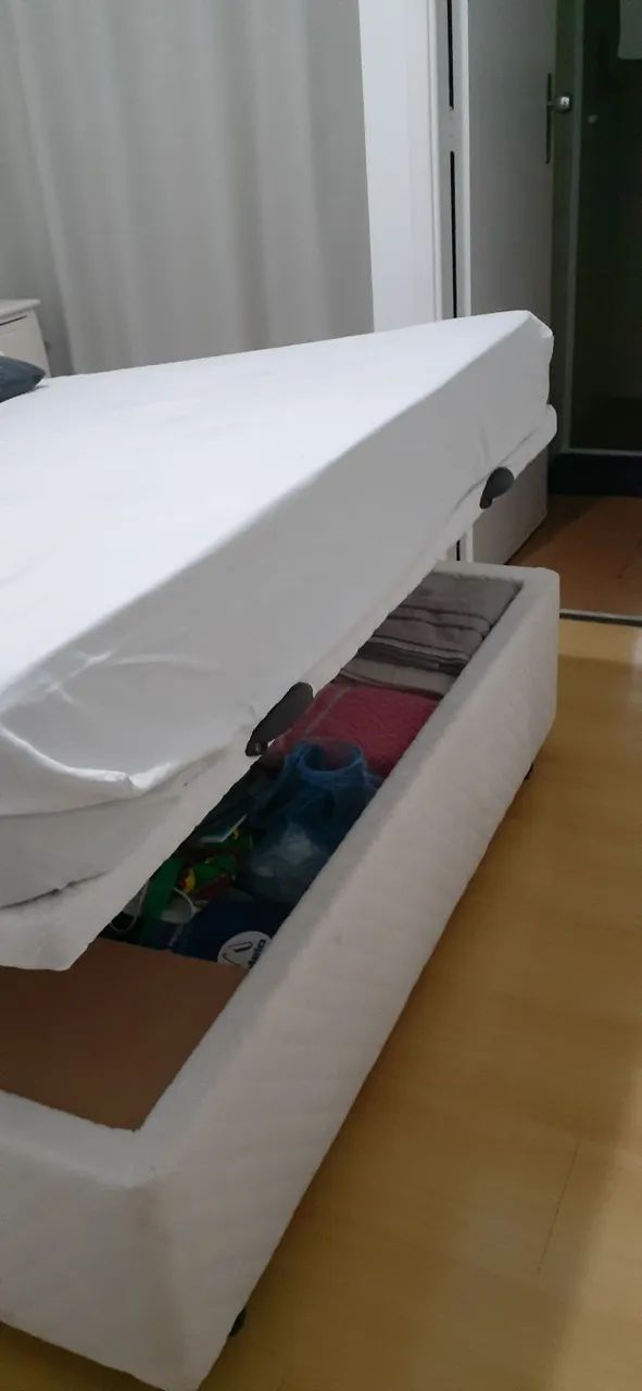 Cama Box bau casal + colchão  - Foto 3