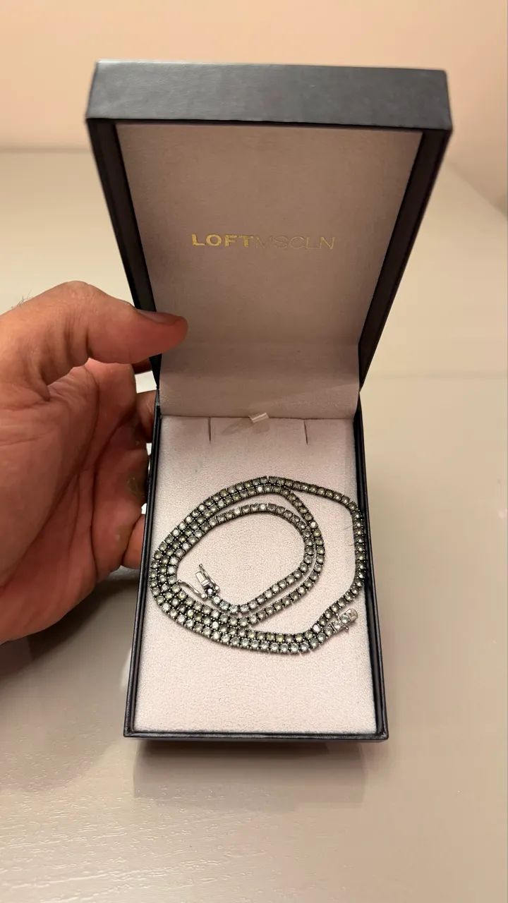 Corrente Rivera 60cm em prata com topázios  - Foto 2