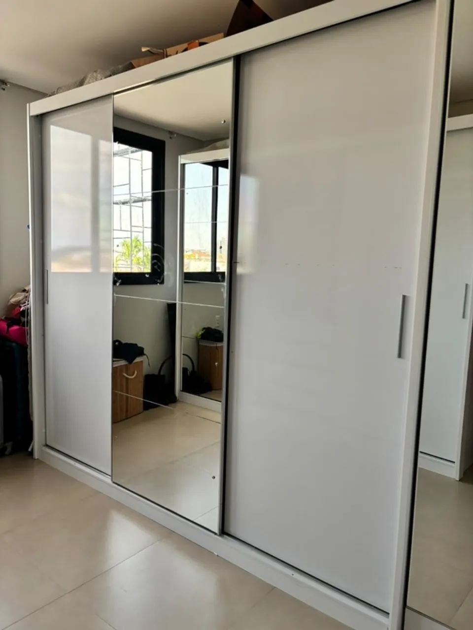 Guarda Roupa Casal 3 Portas 1 Espelho 100% MDF