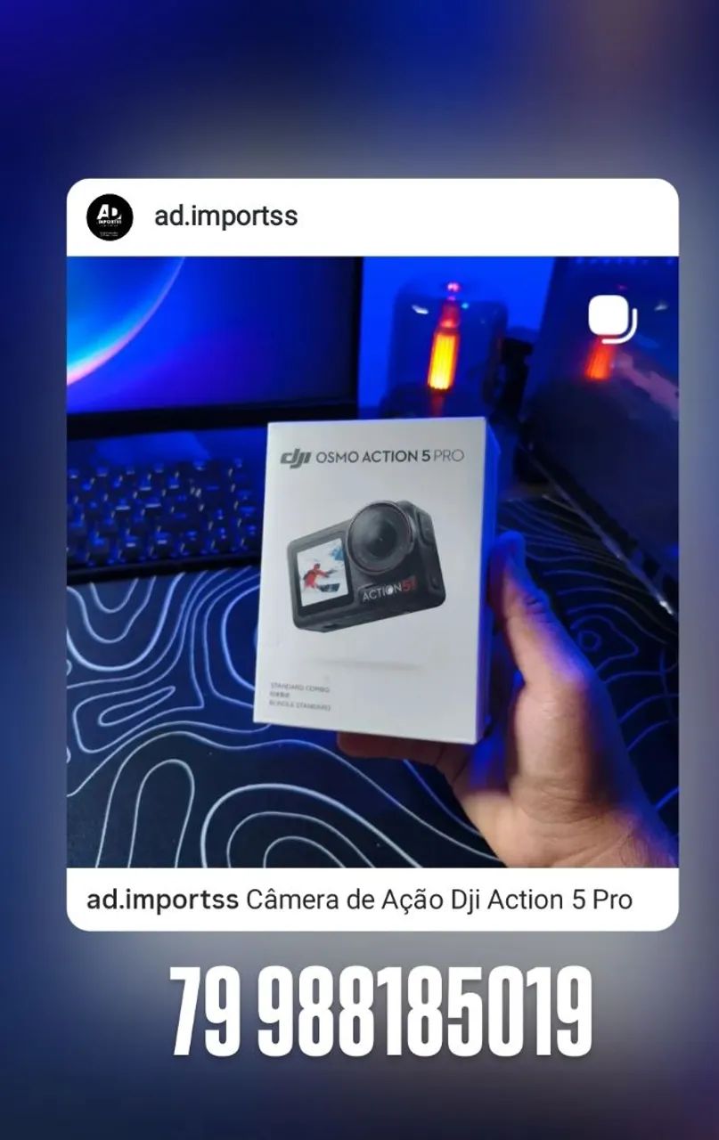 Câmera Dji Action 5 Pro - Nova lacrada 