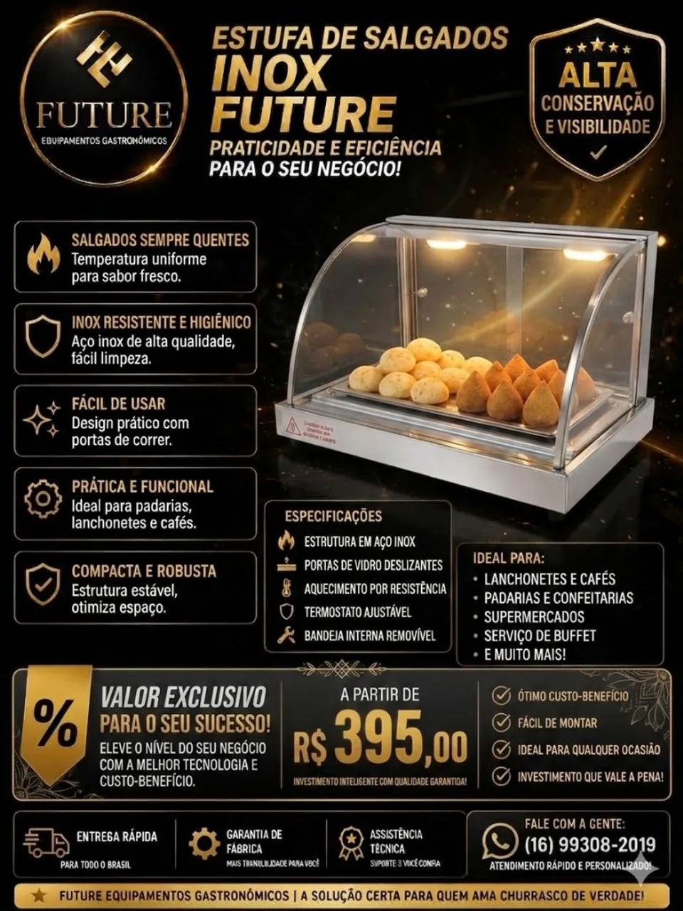 Estufa de salgados 