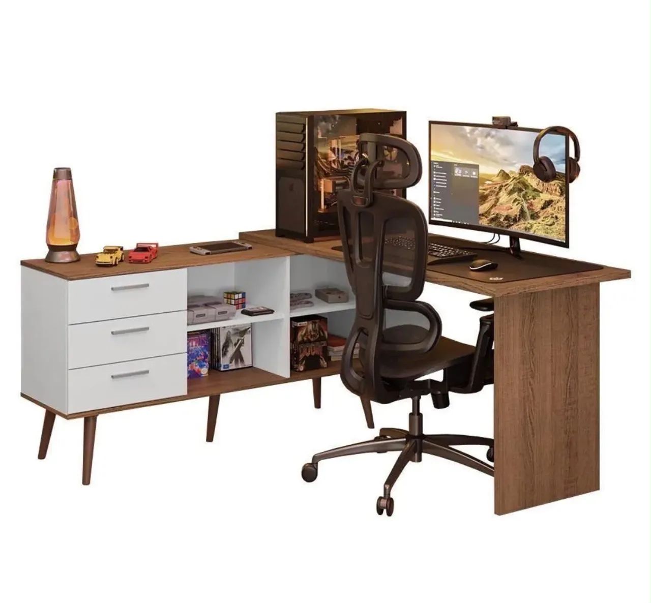 Mesa escritório em L - Foto 2