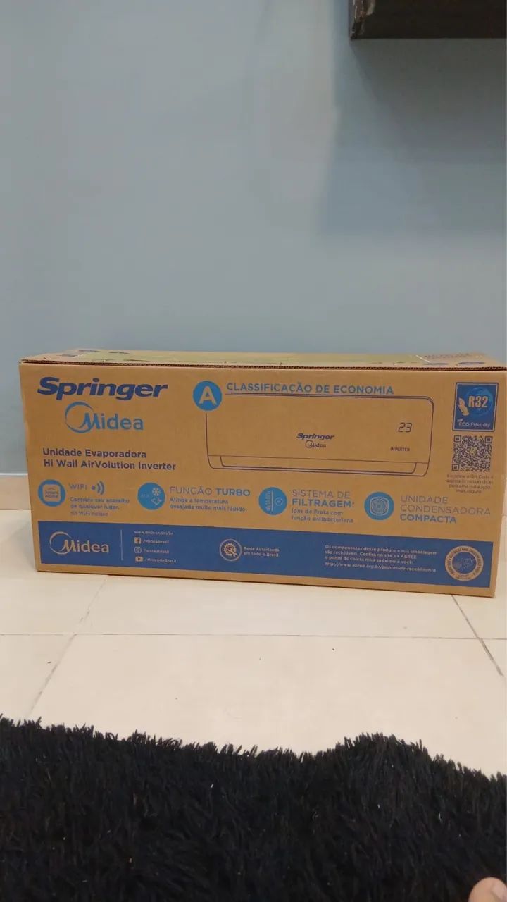 ar condicionado 9 mill BTU na caixa com nota fiscal, springer midea inverter 