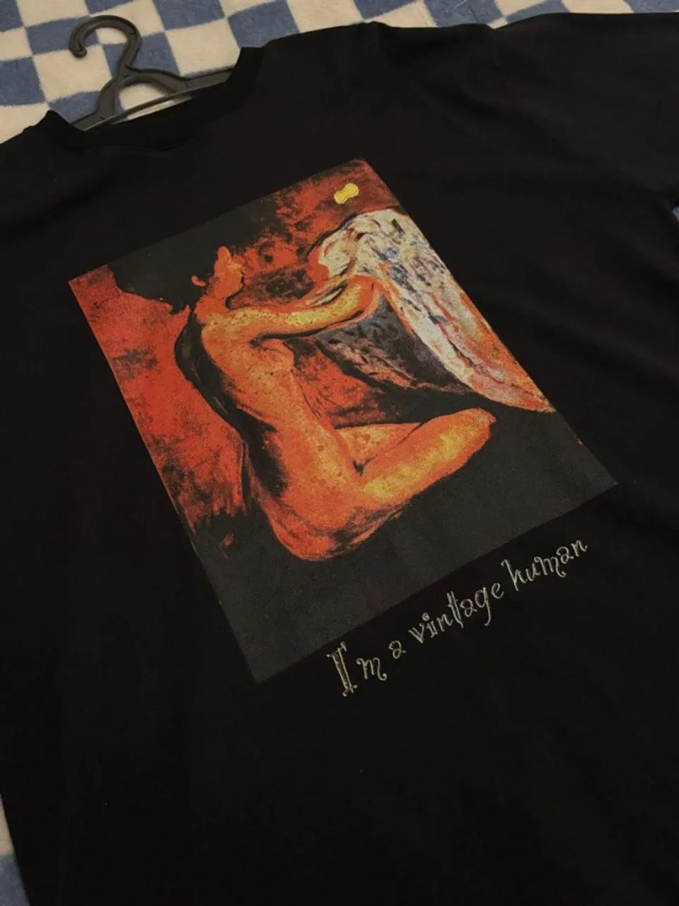 Camiseta Down Jacquards Vintage Human Preta | Tam P | Estado de Nova - Foto 3