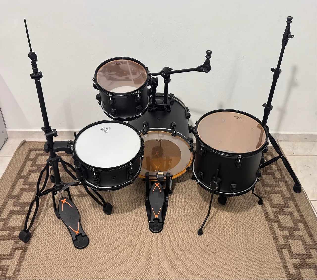 Bateria Compacta Bumbo 16 Polegadas Rmv Concept Compass Preto Com Ferragens - Foto 4