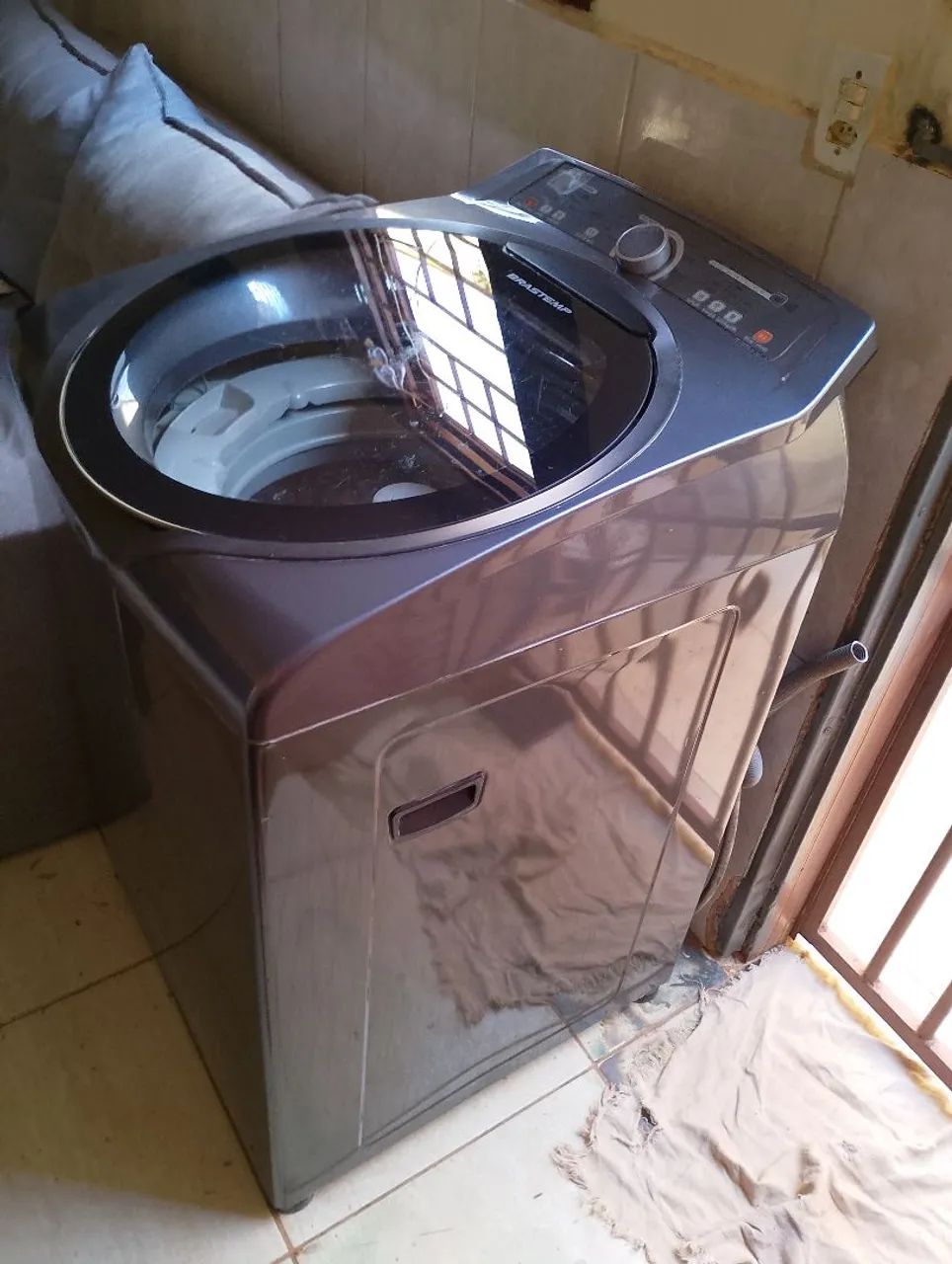 Lavadora de Roupas Brastemp 11 kg Ative! BWP11A9 Smart & Fast com Água Quente - Cinza - Foto 3