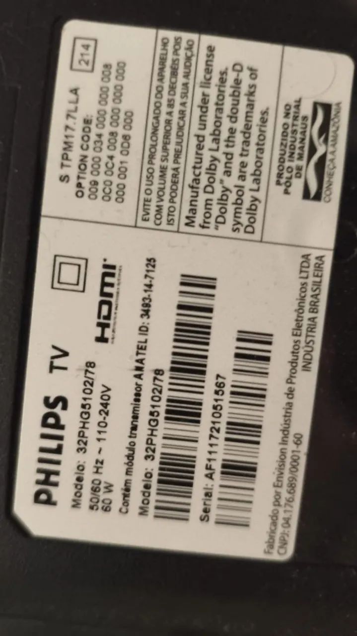 Tv Philips 32 polegadas - Tela quebrada - Valor a negociar  - Foto 3