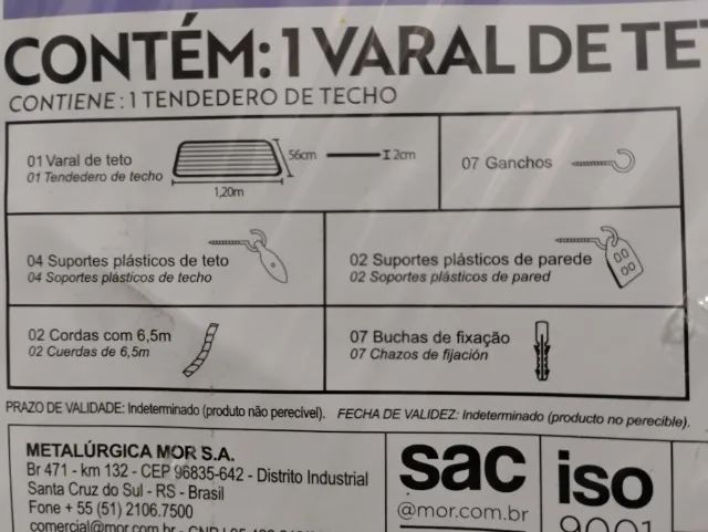 Varal de teto 100% aluminio - MOR  - Foto 4