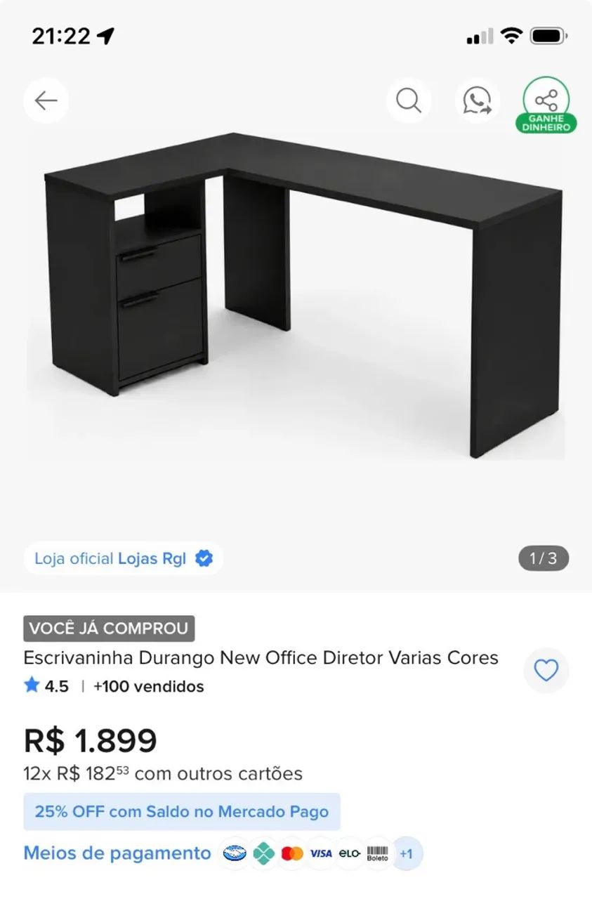 Escrivaninha Pra venda  - Foto 2