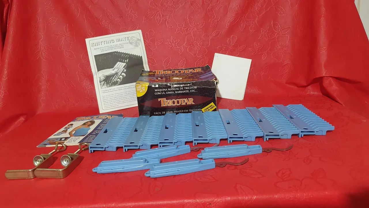 Máquina manual de tricotar com lã linha barbante - Foto 6