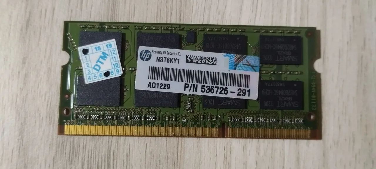 Memória para notebook 2gb e 4gb