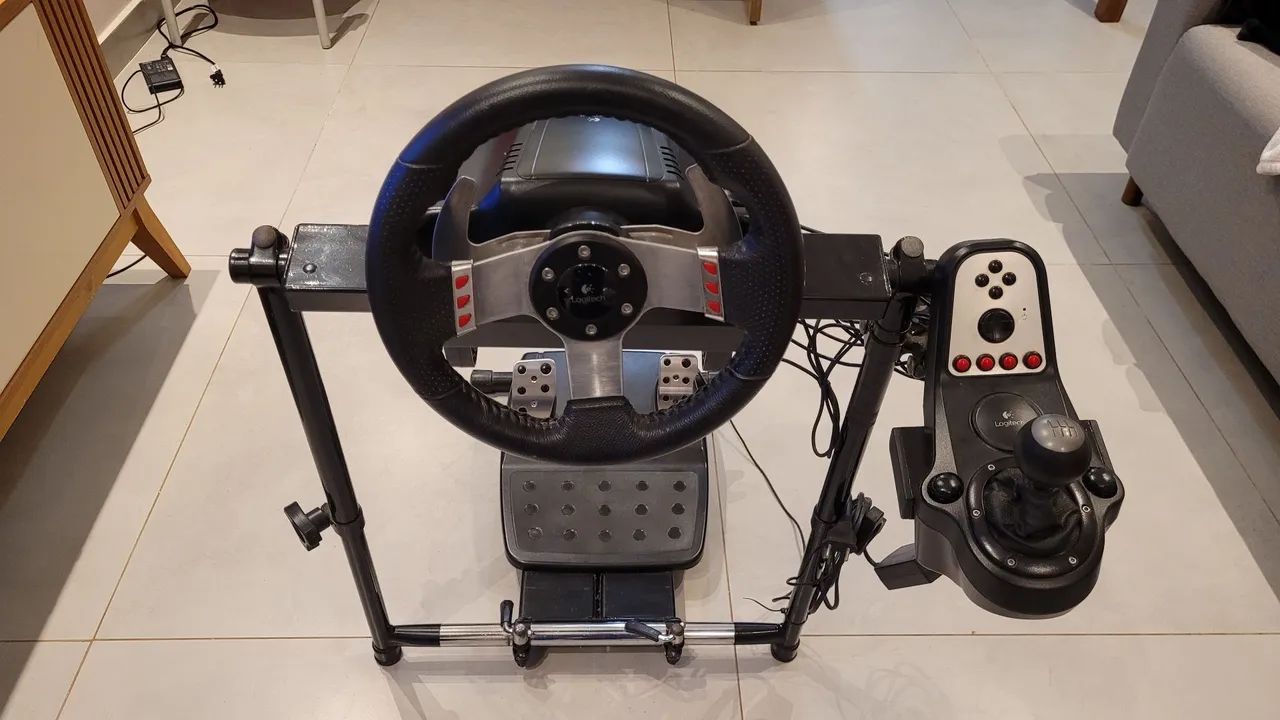 Volante Logitech G27 com base - Funcionando perfeitamente - Foto 3