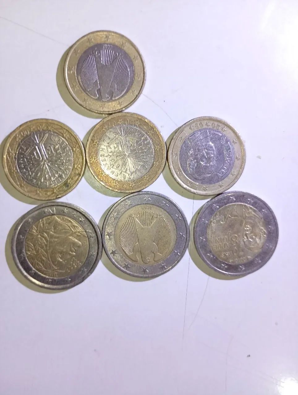 Moedas de variadas