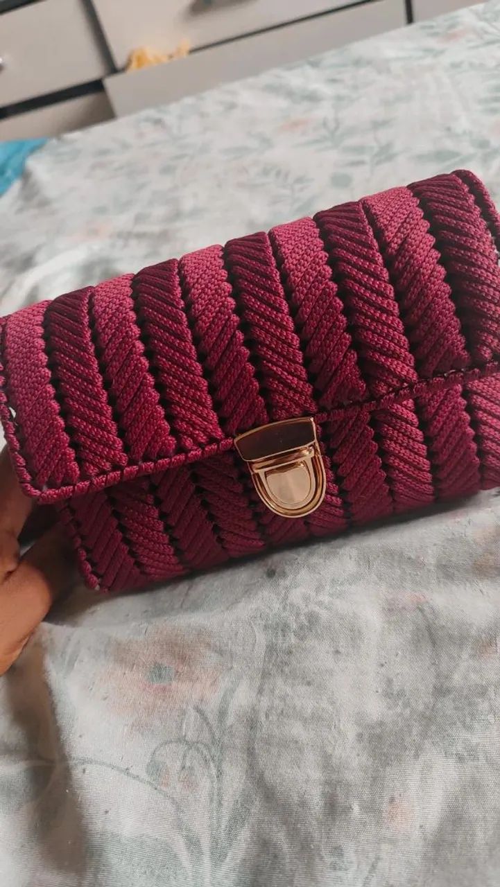 Bolsa de tela de crochê  - Foto 3