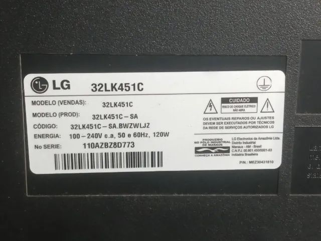 Vendo tv LG 32 polegadas modelo 32LK451C em perfeito funcionamento sem base sem controle n - Foto 2