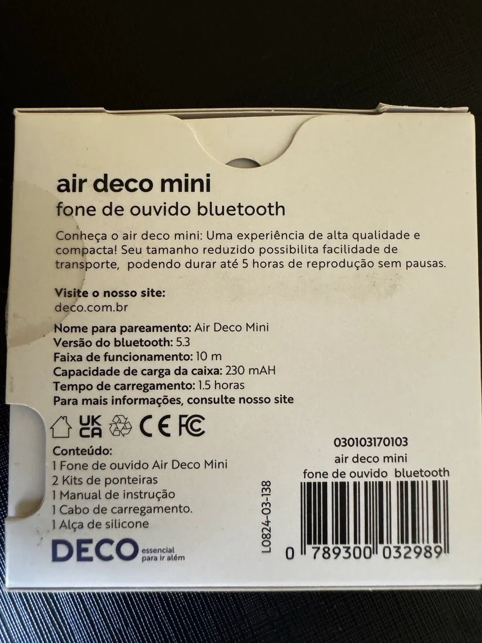 Fone de ouvido bluetooth air deco mini - Foto 4