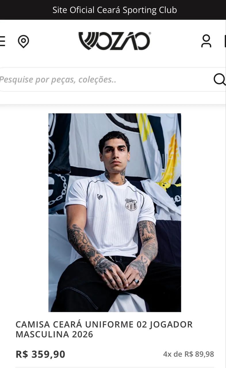 Camisa Ceará 2026 Original - Foto 2