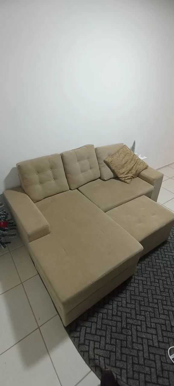 SOFÁ CHAISE + PUFFY ( URGENTE )