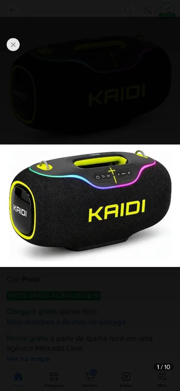 Caixa boombox kaidi 888