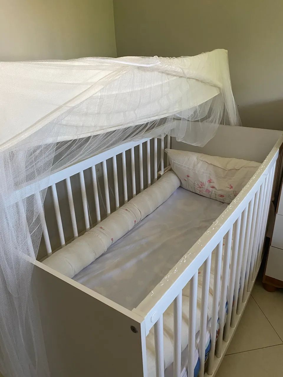 Berço Infantil Branco - Estrutura Firme