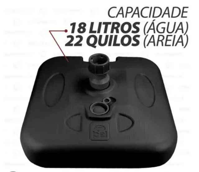 PAR DE BASE PARA GUARDA SOL/WIND BANNER   PRETO  - Foto 3